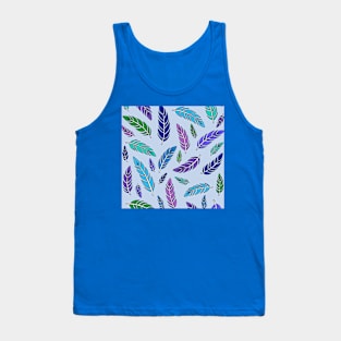 Blue Feathers Tank Top